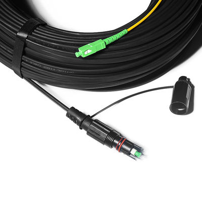 качество  Fiber Optic FTTH Solution Cable Waterproof With IPSC APC H Connector завод