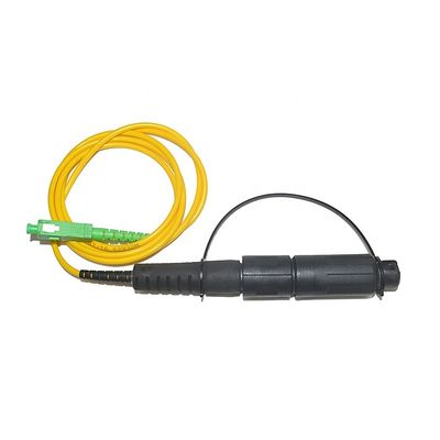IP68 делают решение водостойким FTTH, гибкий провод SC APC оптического волокна с соединителем Оптитап