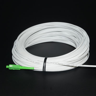 Белый кабель падения цвета FTTH оптически с ODM OEM соединителя SC FC
