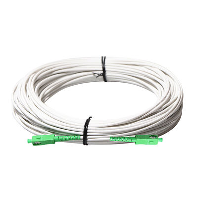 Белый кабель падения цвета FTTH оптически с ODM OEM соединителя SC FC