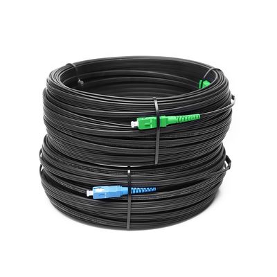 Кабель падения прыгуна на открытом воздухе FTTH, гибкий провод волокна G657A оптически