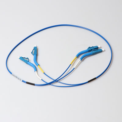 кабель заплаты волокна SC LC 2.0mm 3.0mm с ботинком 90 градусов двинутым под углом гибким трубопроводом
