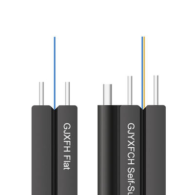GJXH GJXCH 1,2,4,6,8,12 вырезает сердцевина из крытого FTTH плоского/на открытом воздухе кабеля падения кабеля оптического волокна