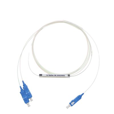 Сплиттер оптического волокна G657A1 FTTH 1x2, мини SC APC 0.9mm Сплиттер PLC