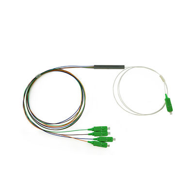 Сплиттер оптического волокна G657A1 FTTH 1x2, мини SC APC 0.9mm Сплиттер PLC