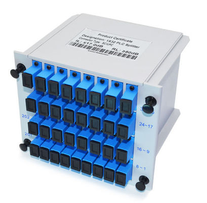 подгонянный Сплиттер оптического волокна, Сплиттер PLC кассеты 1X32 с соединителем SC UPC