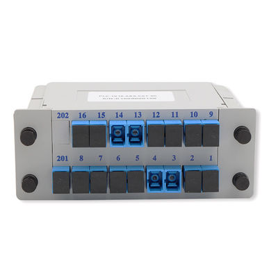 Тип длина волны кассеты Сплиттер 1x16 оптического волокна PLC SC UPC 1650nm