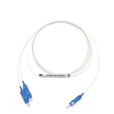 Тип трубки Сплиттер 1x2 PLC оптического волокна FTTH микро- стальной с соединителем SC