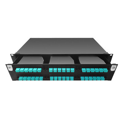 Дюйм 1U MPO MTP-LC 24F 10G 40G пульта временных соединительных кабелей 19 волокна высокой плотности оптически