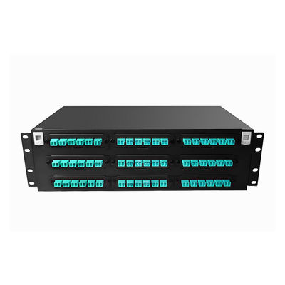 Дюйм 1U MPO MTP-LC 24F 10G 40G пульта временных соединительных кабелей 19 волокна высокой плотности оптически