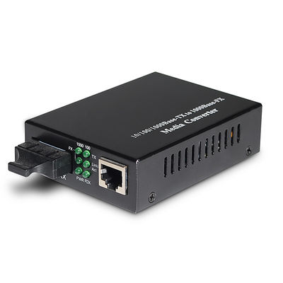 SFP к режиму симплексным двухшпиндельным 10M конвертера средств массовой информации оптического волокна RJ45 одиночному 100M