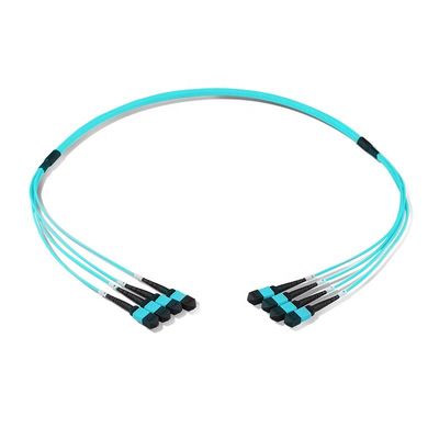 12 гибкий провод кабеля волокна ядра ядра 24, кабель Om3 Om4 заплаты Mtp Mpo для Qsfp
