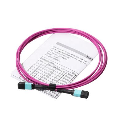 12 гибкий провод кабеля волокна ядра ядра 24, кабель Om3 Om4 заплаты Mtp Mpo для Qsfp