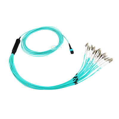 24 сборки кабеля волокна ядра, MPO к кабелю проламывания LC для FTTH