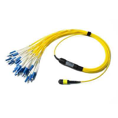 24 сборки кабеля волокна ядра, MPO к кабелю проламывания LC для FTTH