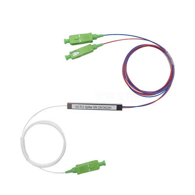 Тип трубки Сплиттер 1x2 PLC оптического волокна FTTH микро- стальной с соединителем SC