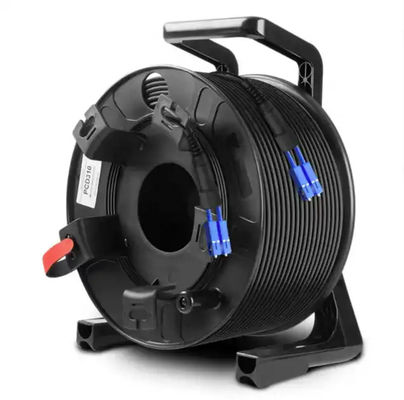 Черные наружные кабельные ролики 300M 250M 200M 150M 100m LC To LC Fiber Patch Cord Extension Cable Reel